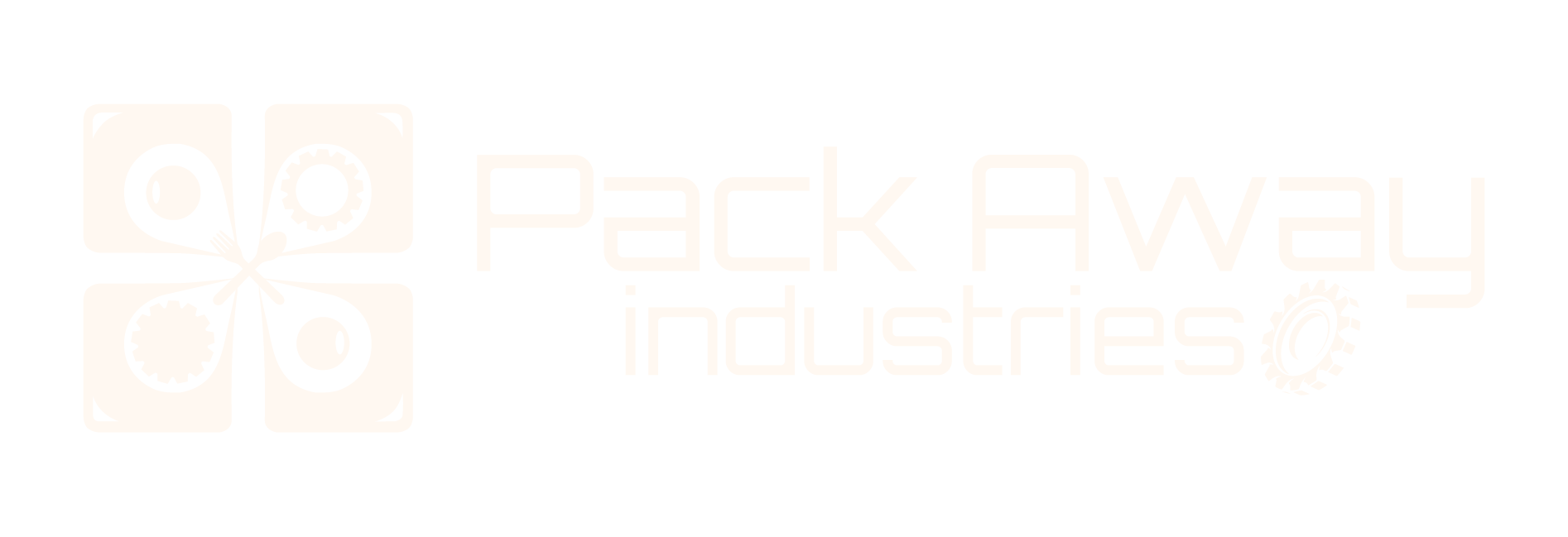 Pack Away four-part logo mark